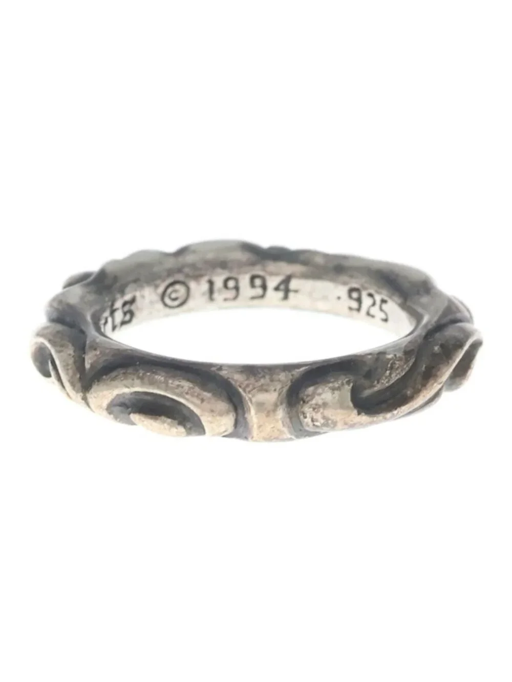 Chrome Hearts Scrl Band Scroll Ring Silver